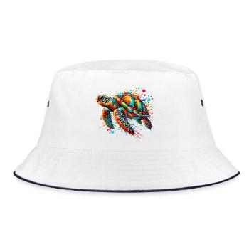 Turtle - Bucket Hat - white/navy - Front