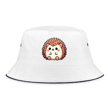 Igel - Bucket Hat - Weiß/Navy - Vorne