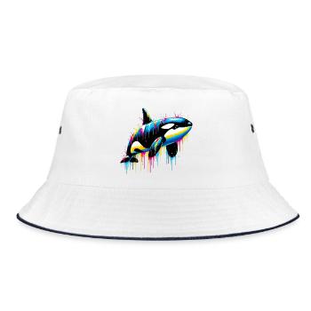Killer whale - Bucket Hat - white/navy - Front
