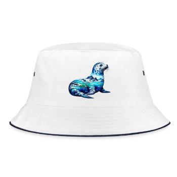 Seal - Bucket Hat - white/navy - Front