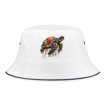Turtle - Bucket Hat - white/navy - Front