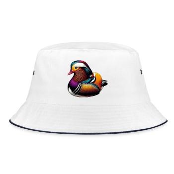 Canard mandarin - Bob - blanc/marine - Devant
