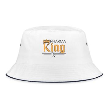 Pharmacy | Pharma King - Bucket Hat - white/navy - Front