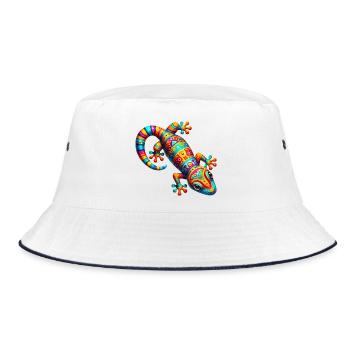 Gecko - Bucket Hat - white/navy - Front
