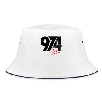 974 Ile de la Réunion Signature 2 - Bob - blanc/marine - Devant