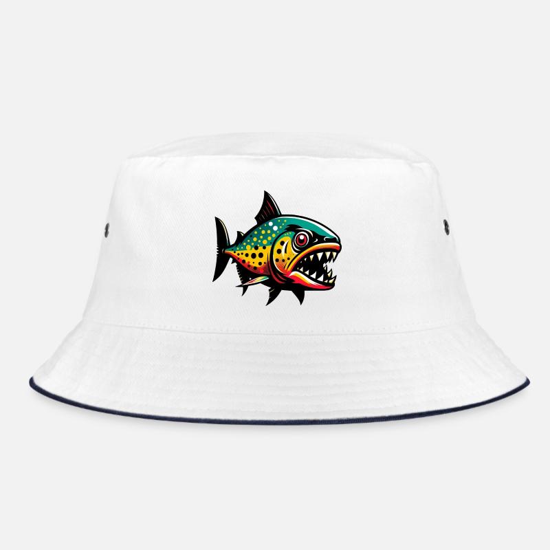 Piranha - Bucket Hat - white/navy