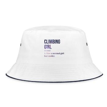 Klettern Klettern Klettern Klettern - Bucket Hat - Weiß/Navy - Vorne