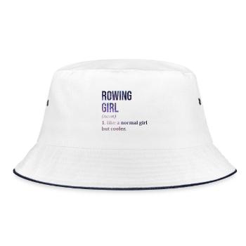 Rowing Rowing Rowing - Bucket Hat - white/navy - Front
