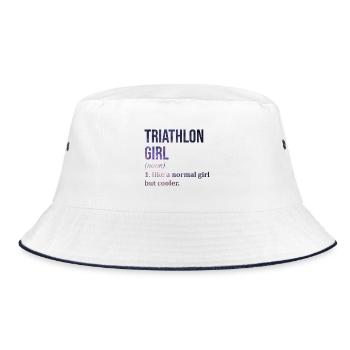 Triathlon-Triathlon-Triathlon - Bucket Hat - Weiß/Navy - Vorne