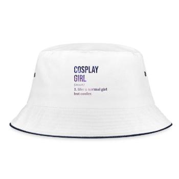 Cosplay Cosplay Cosplay - Bucket Hat - Weiß/Navy - Vorne