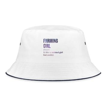 Farming Farming Farming - Bucket Hat - white/navy - Front