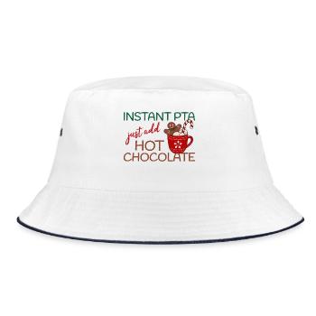 Instant PTA hot chocolate Christmas - Bucket Hat - white/navy - Front