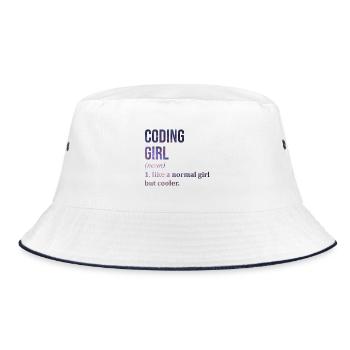 Coding Coding Coding - Bucket Hat - white/navy - Front