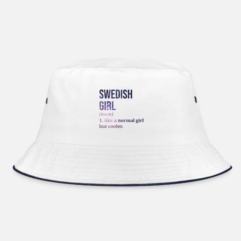 Sweden - Bucket Hat - white/navy