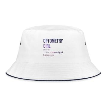 Optometrie Optometrie Optometrie - Bucket Hat - Weiß/Navy - Vorne