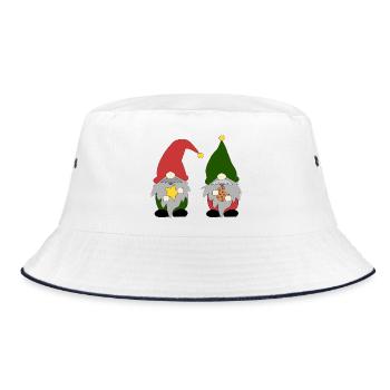 Cheerful elves - Bucket Hat - white/navy - Front