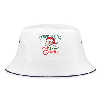 Scrum Master xmas the real Santa Christmas - Bucket Hat - white/navy - Front