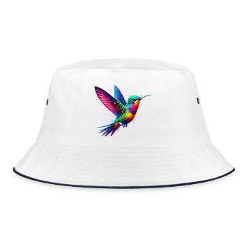 Hummingbird - Bucket Hat - white/navy - Front