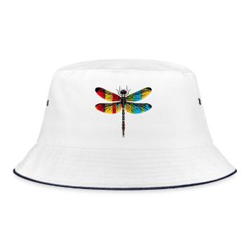 Dragonfly - Bucket Hat - white/navy - Front
