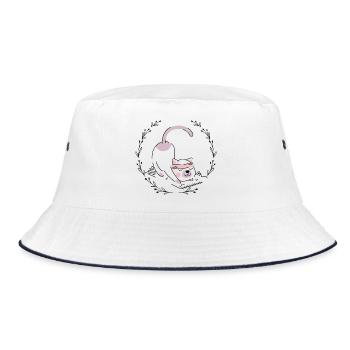 Chiot rose Bandeau breloque - Bob - blanc/marine - Devant