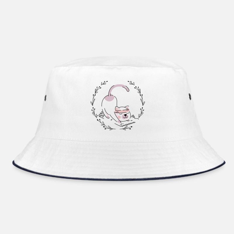 Rosa Welpe Augenbinde Charm Bucket Hat