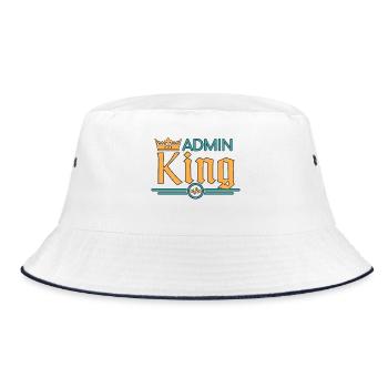 Admin King Administrator - Bucket Hat - white/navy - Front