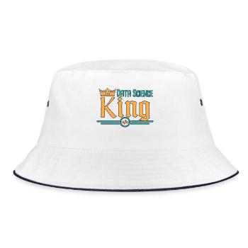 Data Science King - Bucket Hat - Weiß/Navy - Vorne