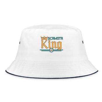 SCRMSTR King Scrum Master - Bucket Hat - white/navy - Front