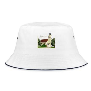 Kleinsorheim // Illustration - Bucket Hat - Weiß/Navy - Vorne