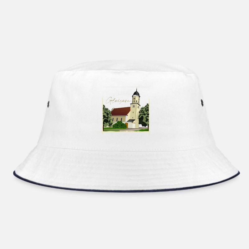 Kleinsorheim // Illustration - Bucket Hat - Weiß/Navy