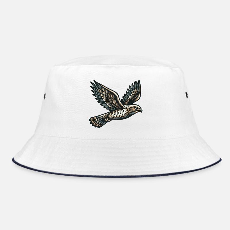 Hawk - Bucket Hat - white/navy