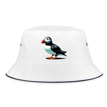 Puffin - Bucket Hat - white/navy - Front