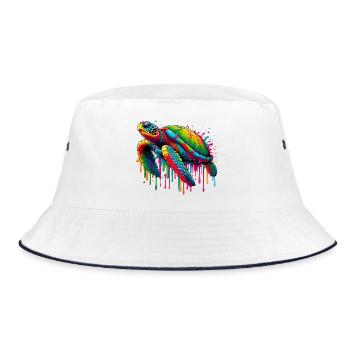 Turtle - Bucket Hat - white/navy - Front