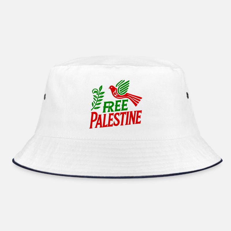 Free palestine - Bob - blanc/marine