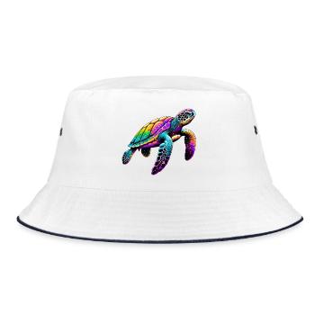 Turtle - Bucket Hat - white/navy - Front