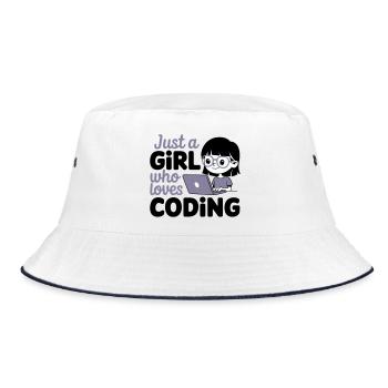 Juste une fille qui aime coder - Bob - blanc/marine - Devant