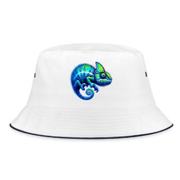 Chameleon - Bucket Hat - white/navy - Front