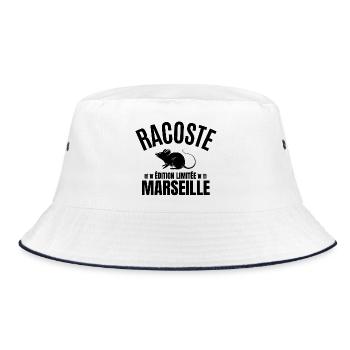 Marseille, je suis Marseillais, Marseille humour - Bob - blanc/marine - Devant