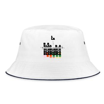 Critical Thinking | bla bla bla no more - Bucket Hat - white/navy - Front