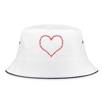 10000 petits coeurs - Grand coeur - Je t’aime - Bob - blanc/marine - Devant