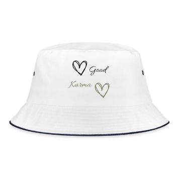 Good karma - Bucket Hat - Weiß/Navy - Vorne