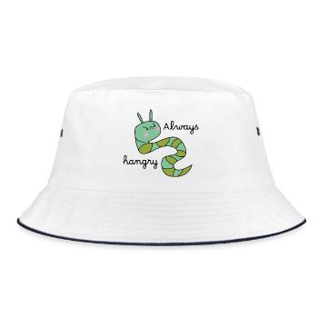 Grumpy Caterpillar – Lustige Cartoon-Raupe - Bob - blanc/marine - Devant
