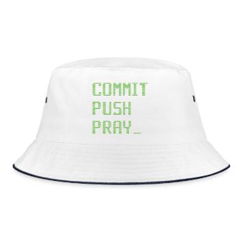 Software Developer Entwickler Geek Shirt - Bucket Hat - white/navy - Front
