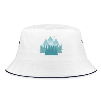 Paysage de montagne astral dans les tons bleus - Bob - blanc/marine - Devant