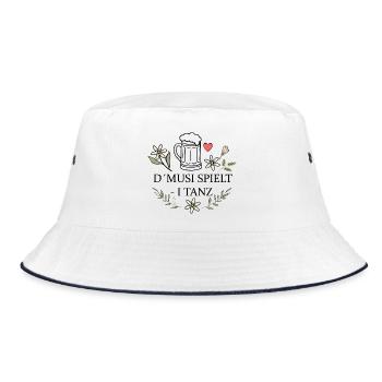 Couronne de fleurs Kirwa coeur – Folk Festival Design, Coeur - Bob - blanc/marine - Devant