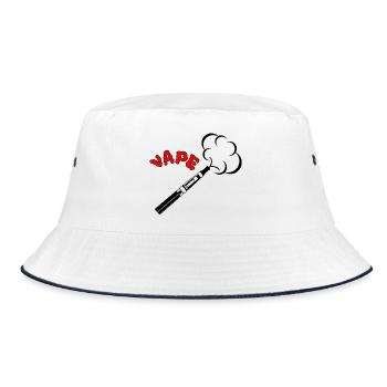 Conception VAPE avec nuage de vapeur - Bob - blanc/marine - Devant