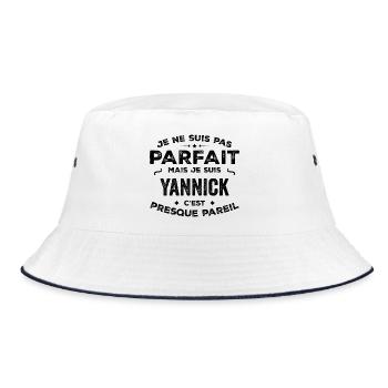 Yannick – Un Prénom, Une Légende Drôle et Fière - Bob - blanc/marine - Devant
