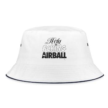 F*cking Airball Moment - Bucket Hat - white/navy - Front