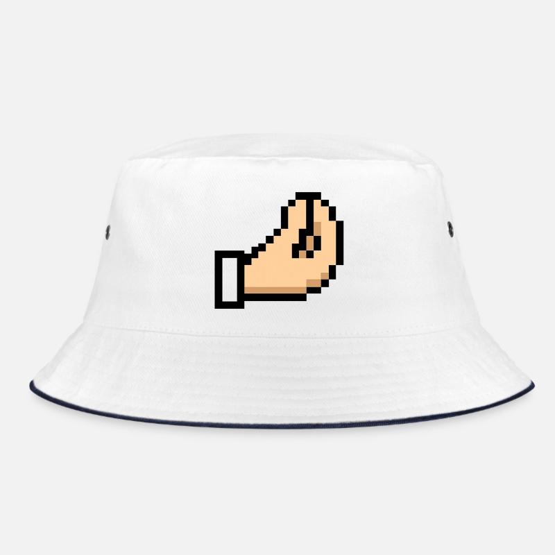 Pixel Hand Cursor Design Italia Bucket Hat