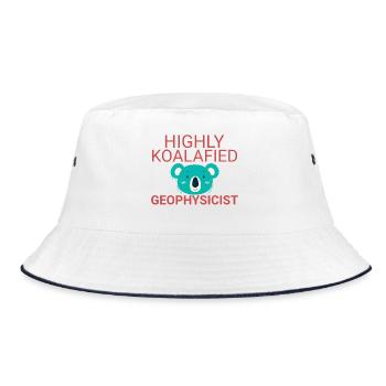 Geophysicist Koalafied Geophysics - Bucket Hat - Weiß/Navy - Vorne